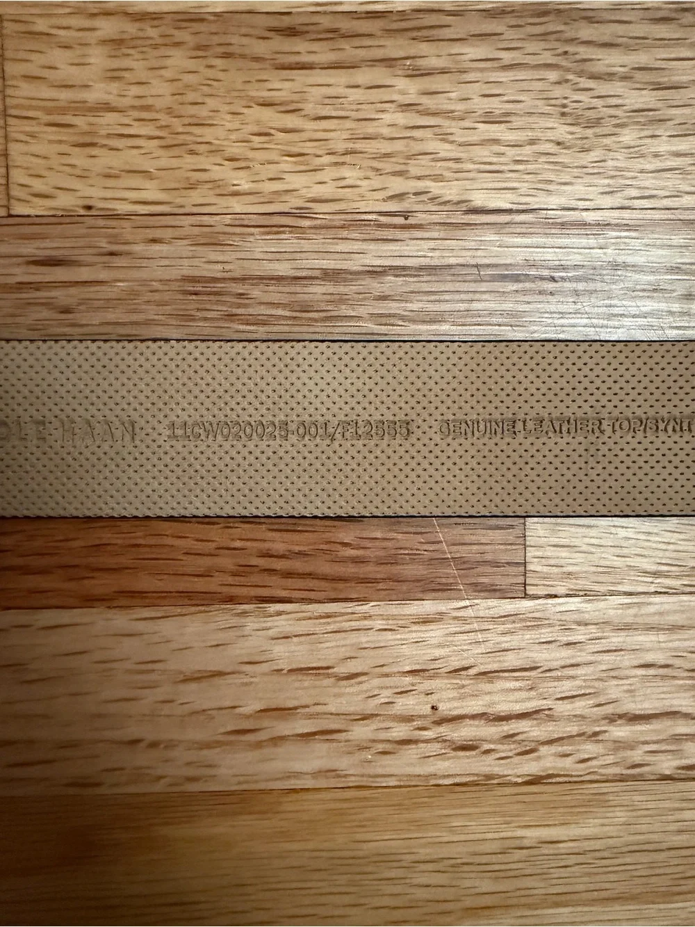 Cole Haan Black Leather Belt with Tan Interior - Size 34